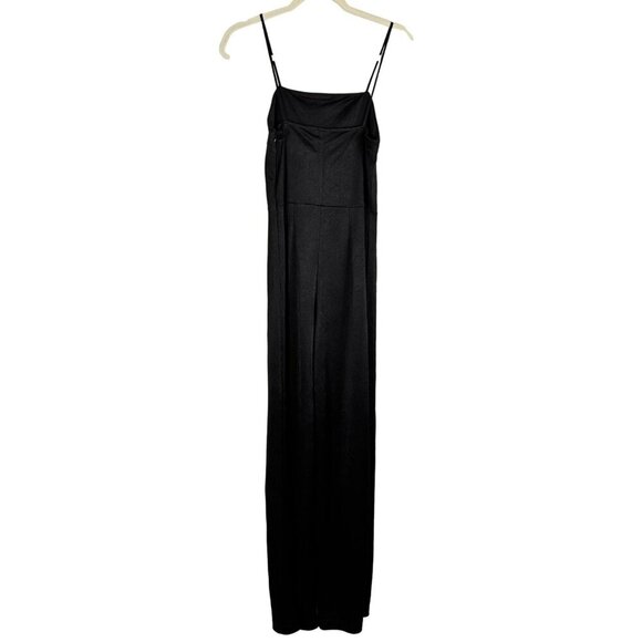 Zara Black Spaghetti Strap Wide-Leg Jumpsuit Small - Picture 6 of 11